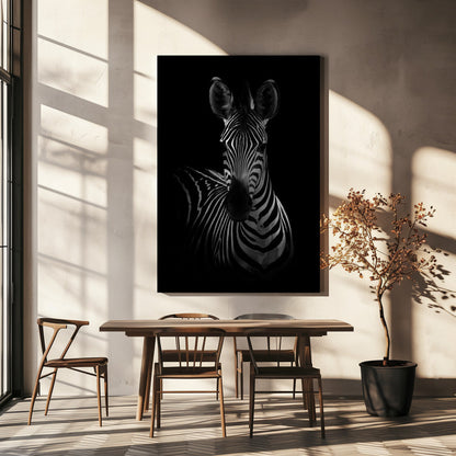  The Zebra Wall Artwork In White Floating Frame