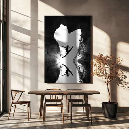 A beating heart- Wall Artwork In White Floating Frame