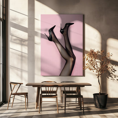  Kick up Your Heels #02 Wall Artwork In White Floating Frame
