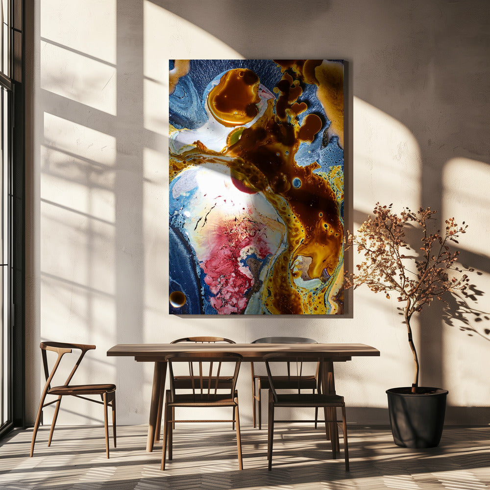 Microcosm Wall Artwork In White Floating Frame