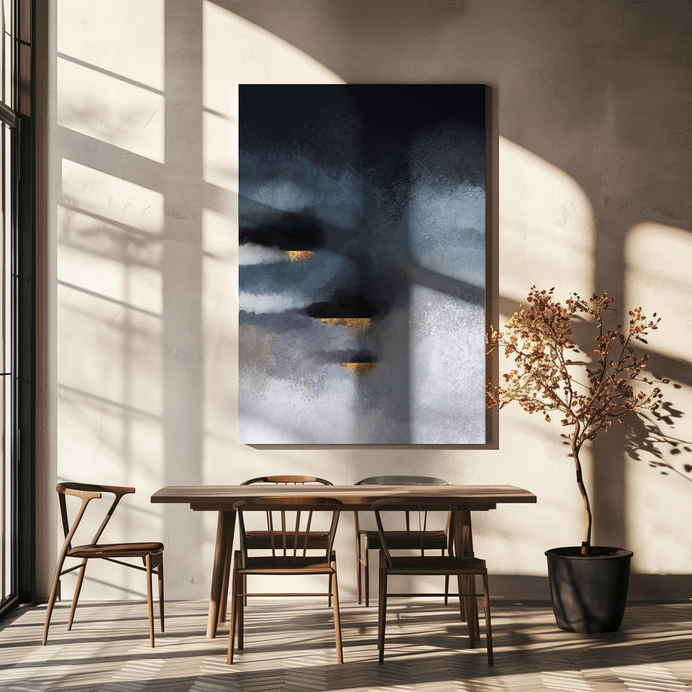  Cloudburst Wall Artwork In White Floating Frame
