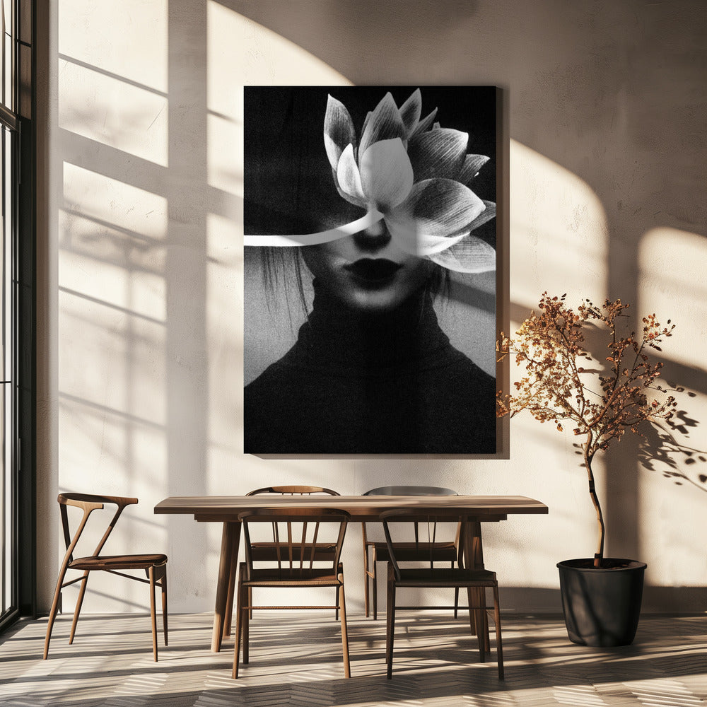  Pain like a flower blossom Wall Artwork In White Floating Frame