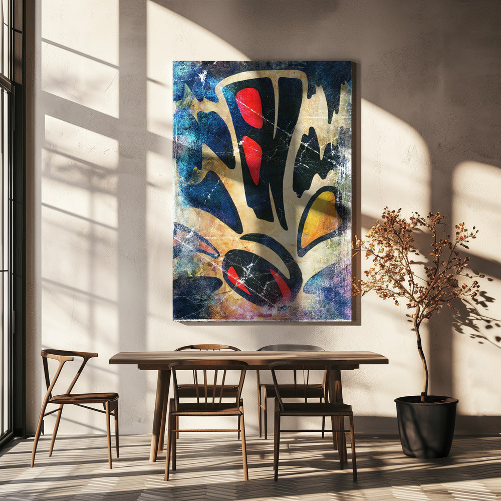  The abstraction Wall Artwork In White Floating Frame