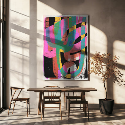 Junge (Party) Wall Artwork In White Floating Frame