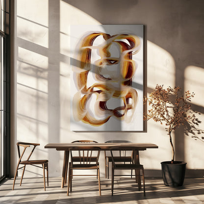  Caramel Wall Artwork In White Floating Frame