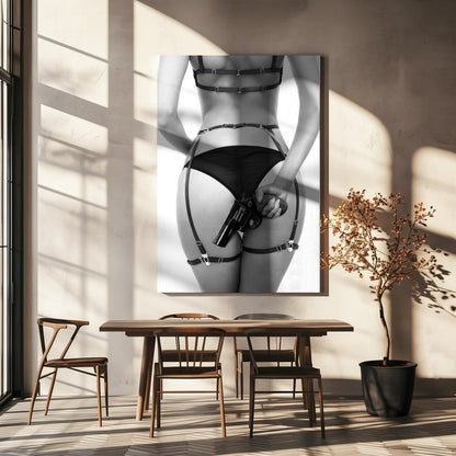  Love's A Loaded Gun Wall Artwork In Black Floating Frame