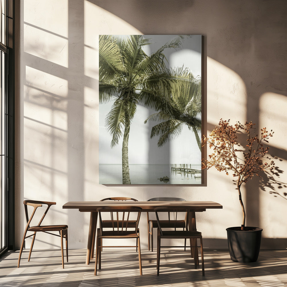  FLORIDA Heavenly Place | Vintage Wall Artwork In White Floating Frame