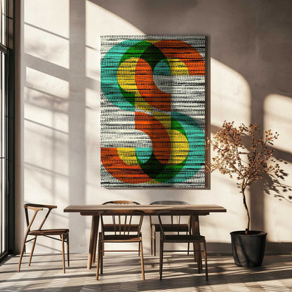 Wall art Colorful Stripe Illusion