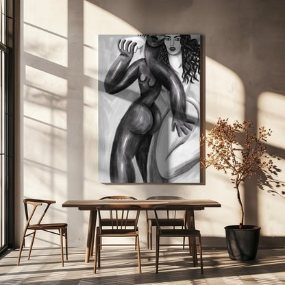  Corps Raccords Wall Artwork In White Floating Frame