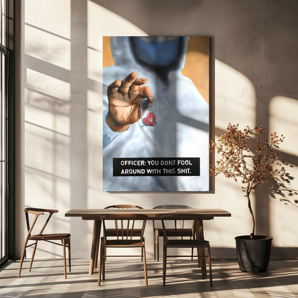  Dangerous Substance Wall Artwork In White Floating Frame