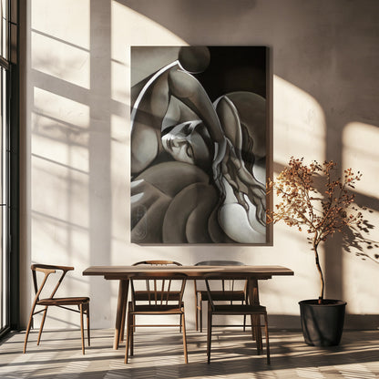  Flow of Life - 18-07-24 Wall Artwork In White Floating Frame