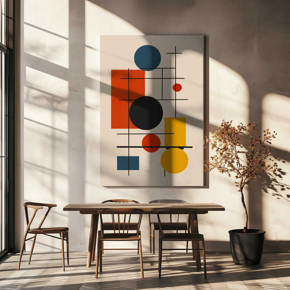 Wall art Geometric Abstract Design With Intersecting
