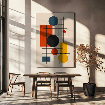 Wall art Geometric Abstract Design With Intersecting
