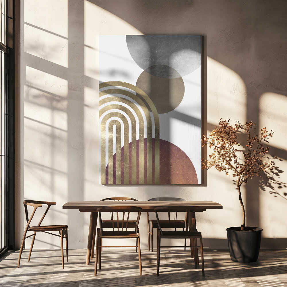 Wall art Composition lines and circles 2