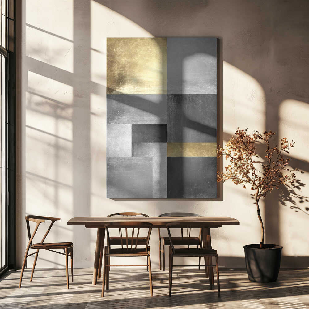 Wall art Gold and silver textures 5