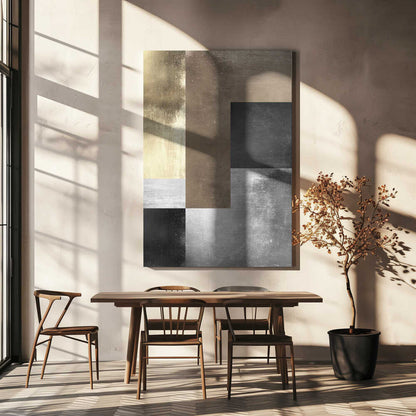 Wall art Gold and silver textures 4