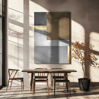 Wall art Gold and silver textures 3