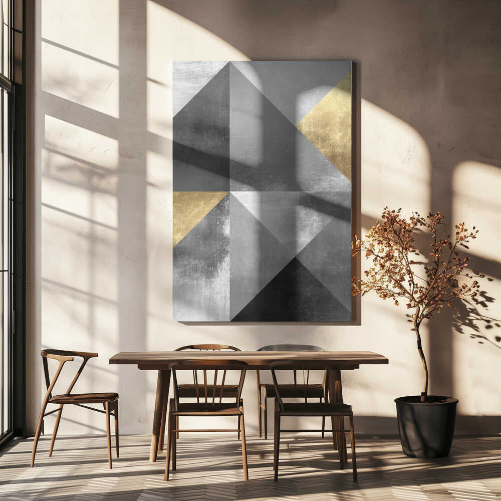 Wall art Gold and silver textures 2