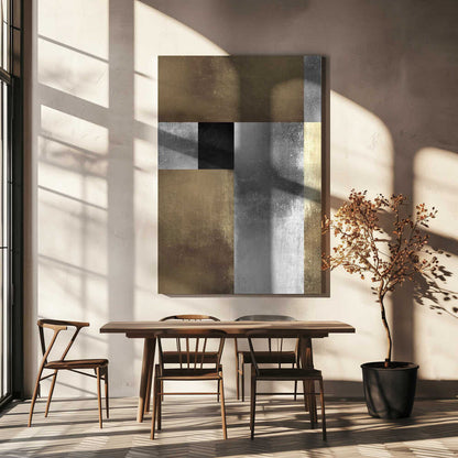 Wall art Gold and silver textures 1