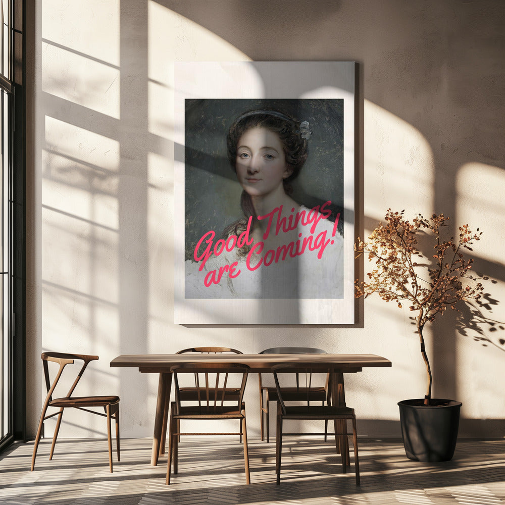 canvas prints Good Things Are Coming!36X48inches- Black Frame