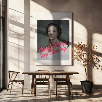 canvas prints Good Things Are Coming!36X48inches- Black Frame