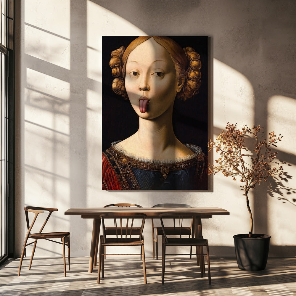 canvas prints Insolent Lady36X48inches- Black Frame