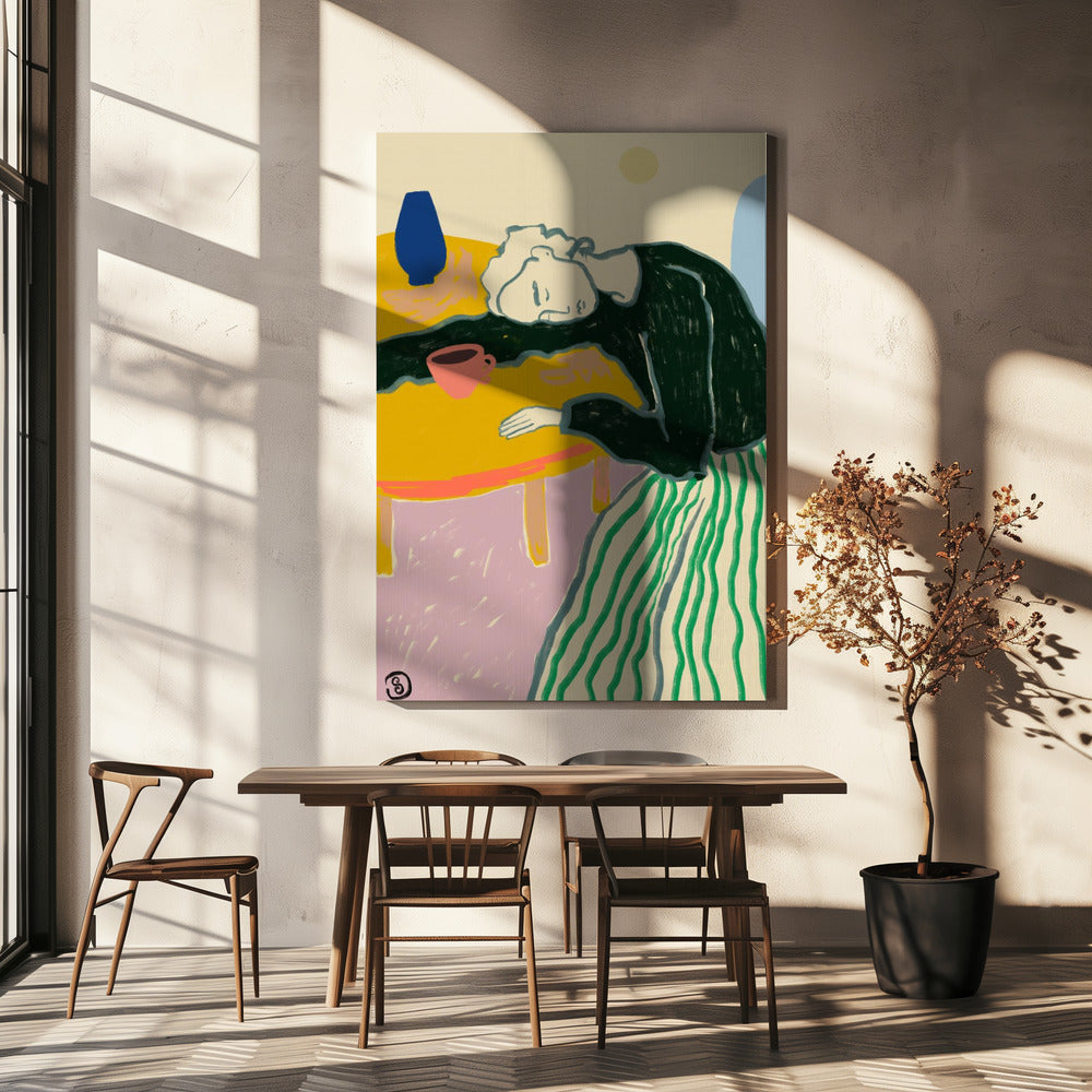 canvas prints Restful Pause36X48inches- Black Frame
