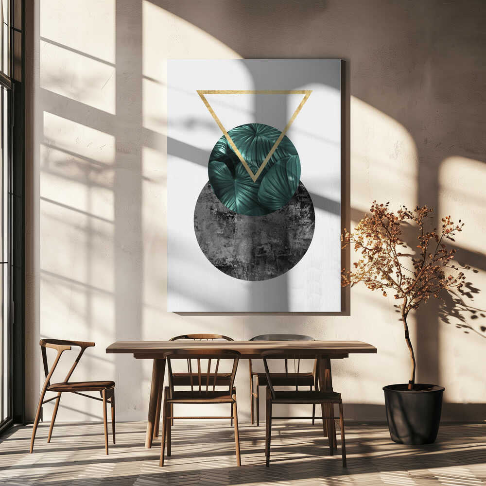 Wall art Botanical and geometric Shape