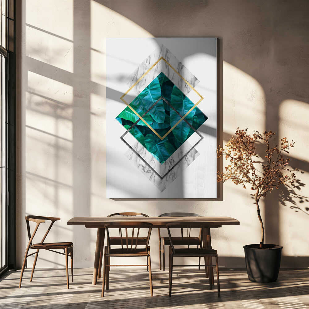 Wall art Botanical and geometric Shape