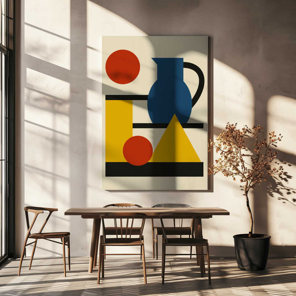 Wall art Geometric Shapes and Pitcher