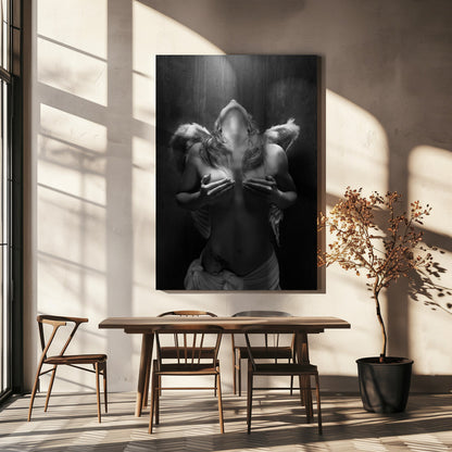  Fallen angel Wall Artwork In White Floating Frame