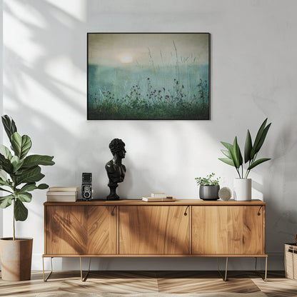  Autumn sunrise Wall Artwork In White Floating Frame