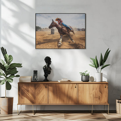  Slam on the Brakes Wall Artwork In White Floating Frame