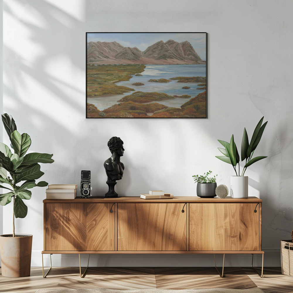  Salt Marsh Wall Artwork In White Floating Frame