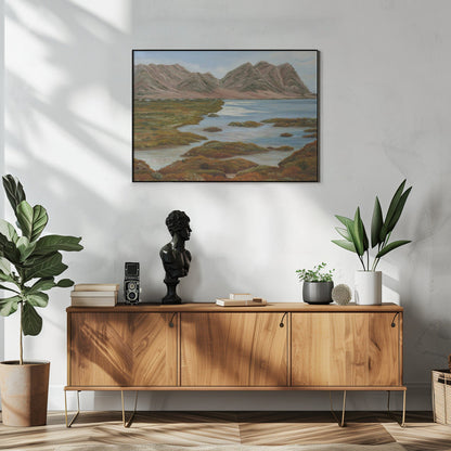  Salt Marsh Wall Artwork In White Floating Frame
