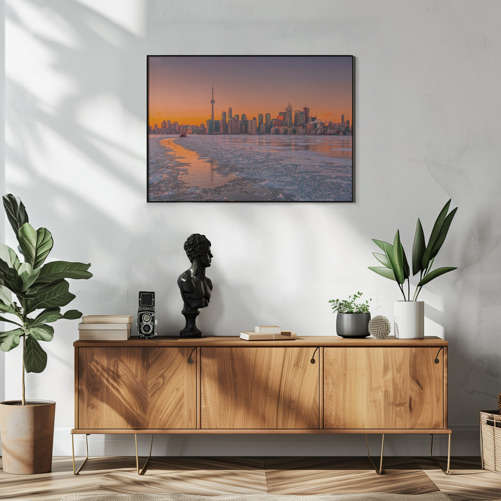  Ice Passage Wall Artwork In White Floating Frame