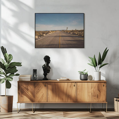  Joshua Tree Road Wall Artwork In White Floating Frame
