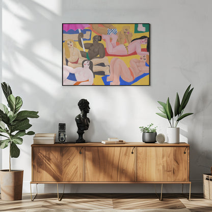  La Plage Wall Artwork In White Floating Frame