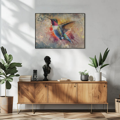 Artwork Bird Birds Animal Vintage Art Illustration Wallart 1748X36inches- White Frame