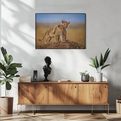  Brothers for Life Wall Artwork In White Floating Frame