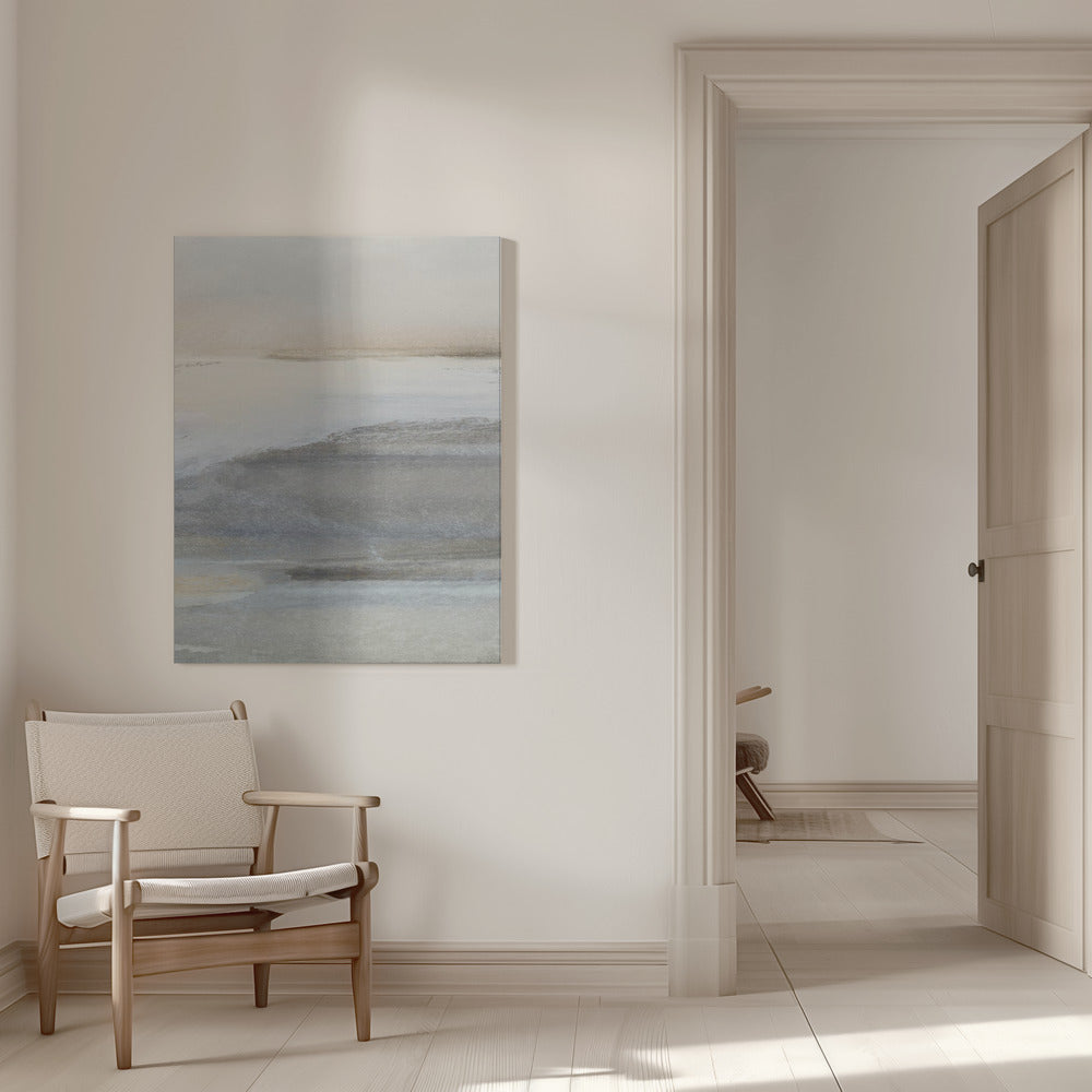 Artwork- Land 11-36X48inches-In White Floating Frame