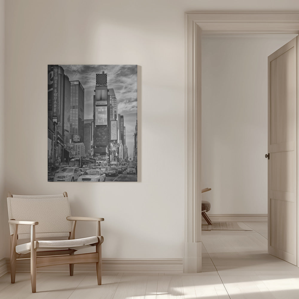  NEW YORK CITY Times Square - Monochrome Wall Artwork 0