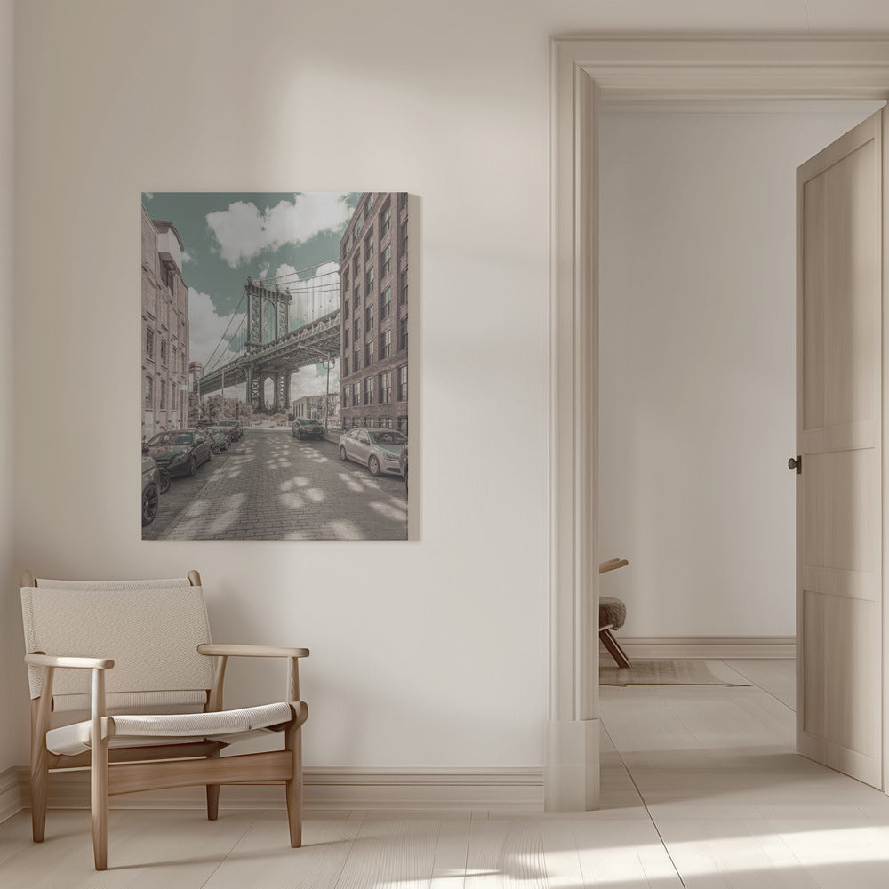  NEW YORK CITY Manhattan Bridge | urban vintage style Wall Artwork 0