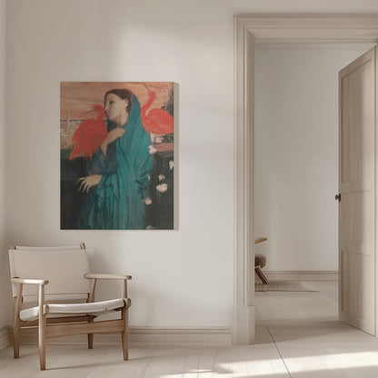  Young Woman With Ibis Wall Artwork 0