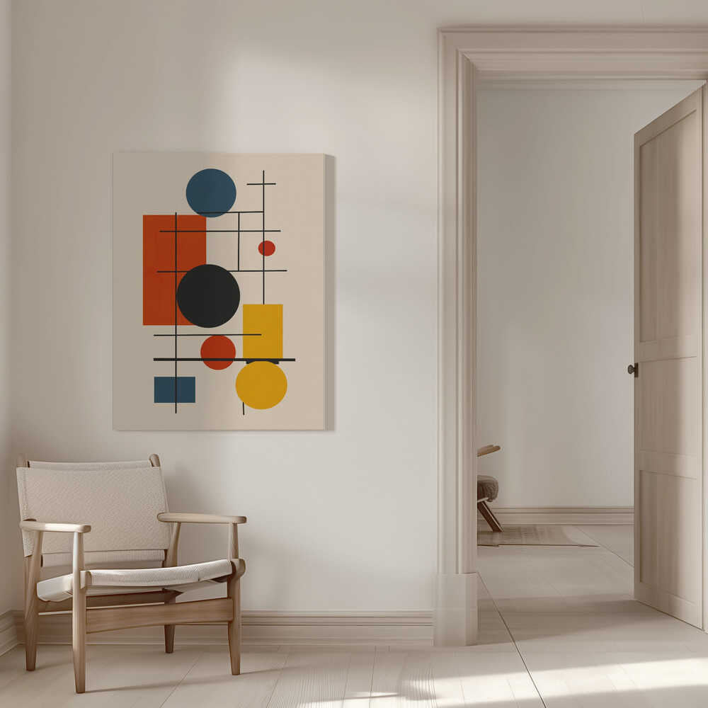 Wall art Geometric Abstract Design With Intersecting