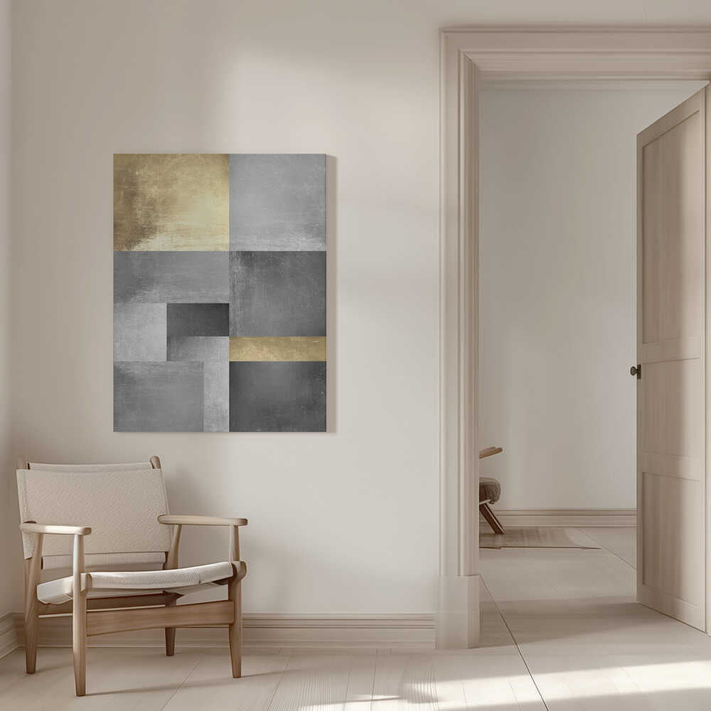 Wall art Gold and silver textures 5