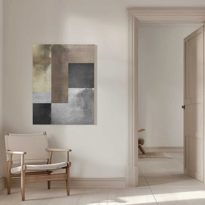 Wall art Gold and silver textures 4