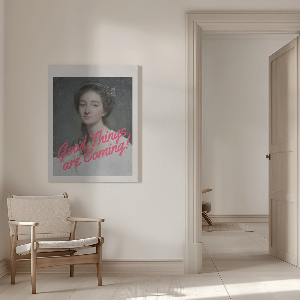 canvas prints Good Things Are Coming!16X20inches- White Frame