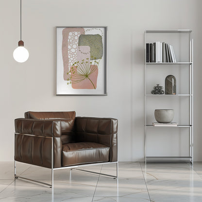  Delicate Pink and Green-2 Wall Artwork 0