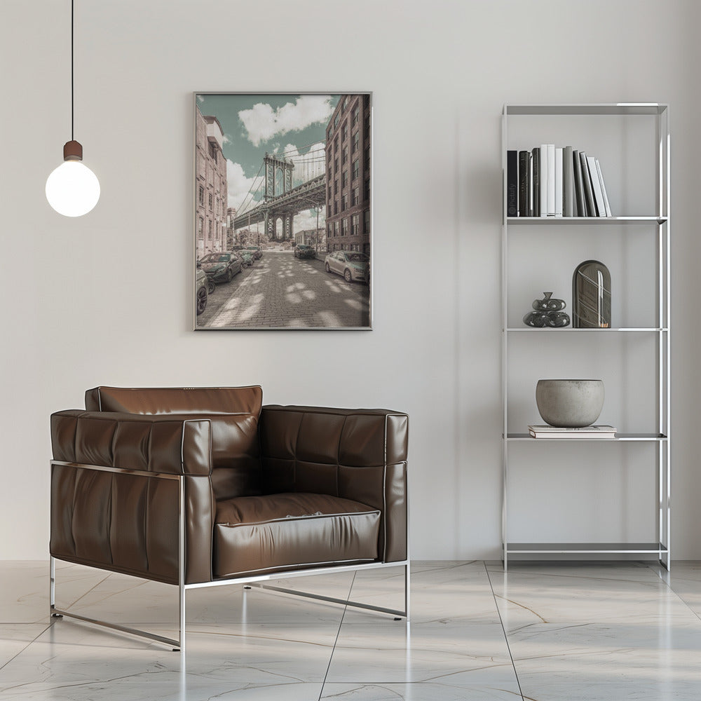  NEW YORK CITY Manhattan Bridge | urban vintage style Wall Artwork 0